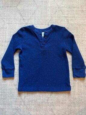 Hanna Andersson Baby Waffle Knit Henley Top (3T)